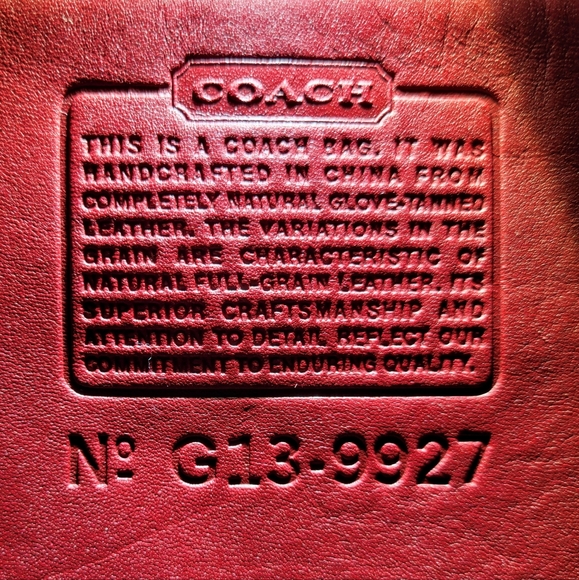SOLD!! Red Vintage Coach Willis Bag #9927 - Picture 8 of 9
